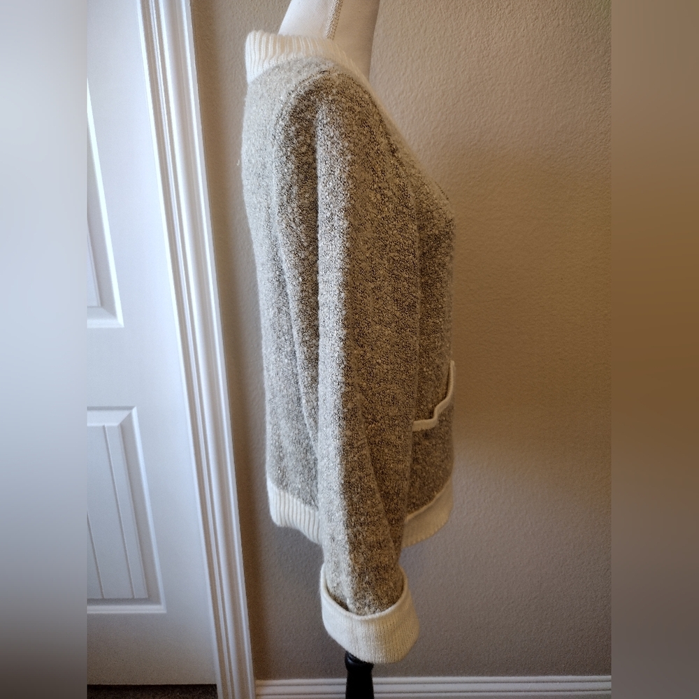 NWOT POL Cozy Beige and White Women's Jacket - Picture 3 of 8